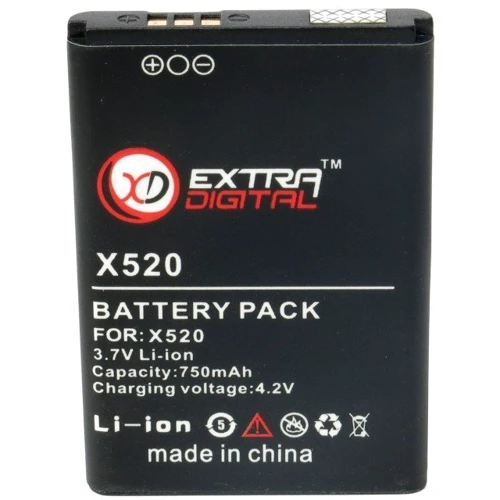 Аккумулятор ExtraDigital 750mAh (BMS6339) for Samsung SGH-X520 (BST3108BE): Производитель ExtraDigital