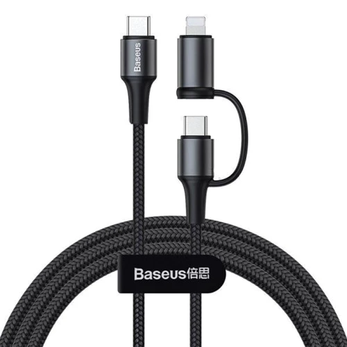 Кабель Baseus Cable USB-C to Lightning/USB-C Twins 1m Black (CATLYW-H01)