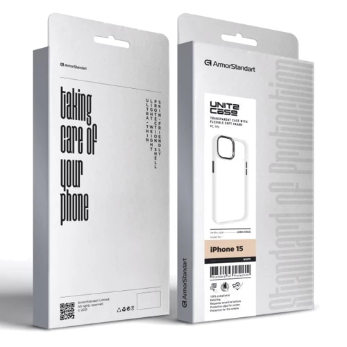 Чохол для iPhone ArmorStandart UNIT2 Case White для iPhone 15 (ARM69966): Тип аксесуара чехол