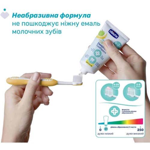 Зубная паста Chicco Яблоко/Банан, 50 мл (12101.00): Тип Зубная паста