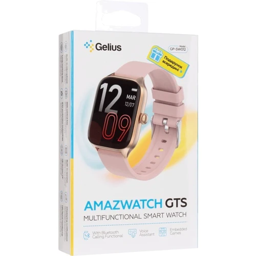 Смарт-часы Gelius Pro GP-SW012 (Amazwatch GTS) Gold Rose: Материал ремешка Силикон