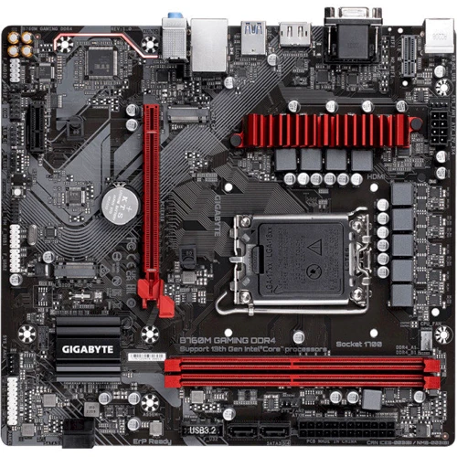 GIGABYTE B760M GAMING DDR4: Разъемы на задней панели Ethernet RJ-45, HDMI, USB 3.2 Gen 1, USB 3.2 Gen 1, USB 3.2 Gen 2, USB 2.0