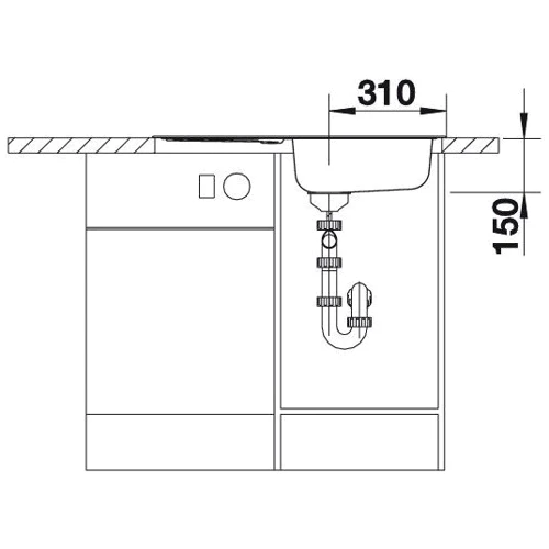 Blanco Flex Mini 512032 (спец. сталь): Наличие крыла Есть