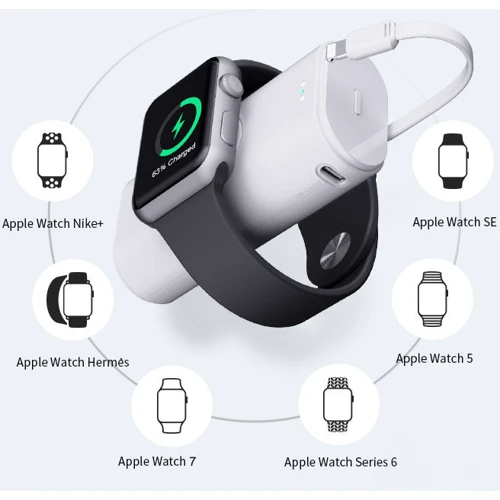 Внешний аккумулятор iWALK Power Bank 9000mAh White (DBL9000W-WH): Встроенный кабель Apple Lightning