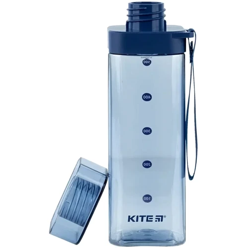 Пляшечка Kite для води квадратна 550 мл блакитна (K24-1209-1) фото 5