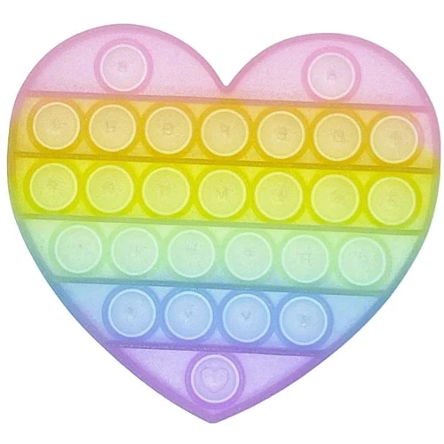 Іграшка-антистрес Pop-It Sibelly Серце Glow in Dark (SB-PPIT-HRT-GD)