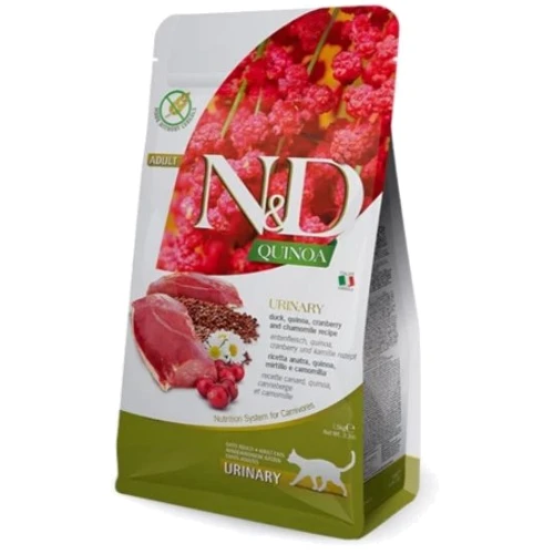 Сухой корм Farmina N&D Urinary для взрослых кошек, профилактика мочекаменной болезни, утка, киноа, клюква и ромашка, 300 г 35776 (X/16/X)