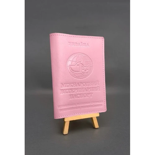 Обкладинка на ветеринарний паспорт BlankNote рожева (BN-OP-26-pink-peach)