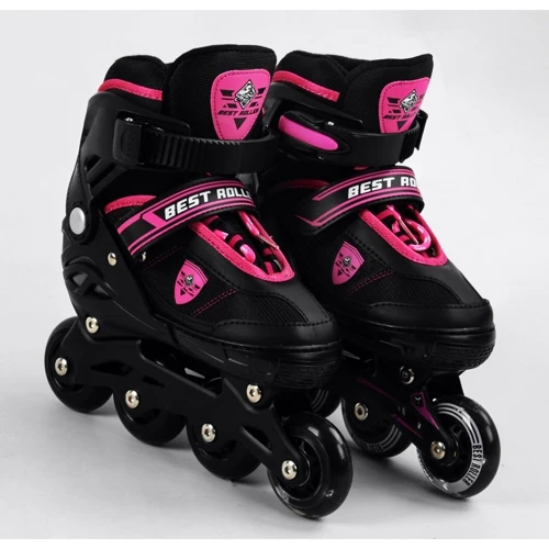 Роликовые коньки Best Roller Black/Pink (105392)