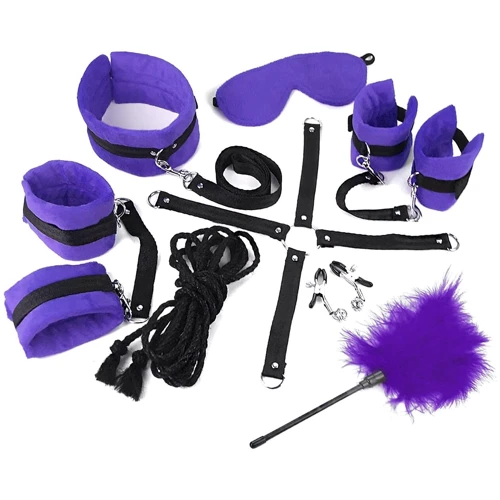 Набор БДСМ Art of Sex - Soft Touch BDSM Set 9 предметов фиолетовый