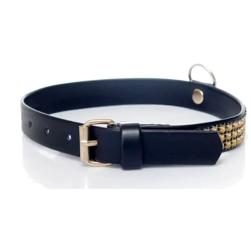 Ошейник с кристаллами Fetish Boss Series - Collar with crystals Gold (BS3300100)