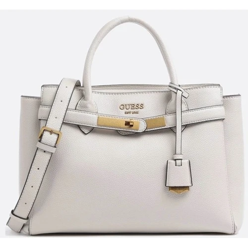 Жіноча сумка тоут GUESS ENISA HIGH SOCIETY SATCHEL світло-сіра (HWVB8421060-STO)