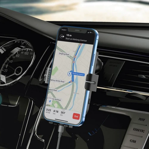 Держатель Hoco Car Holder Air Ven Wireless Charger 15W Black (CA80) фото 5
