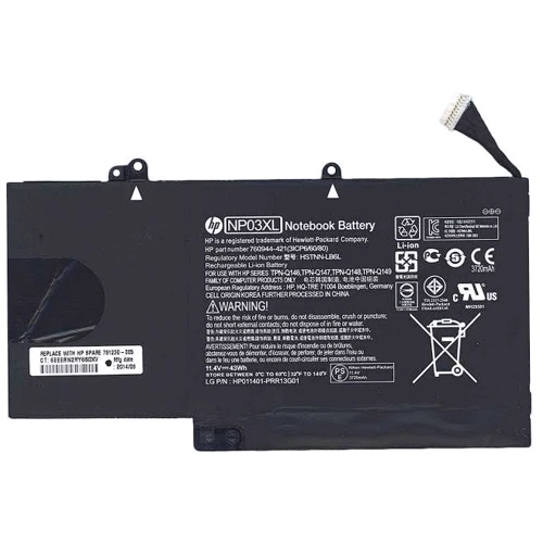 Батарея для ноутбука HP Compaq HSTNN-LB6L 11.4V Black 3720mAh Orig (12895)