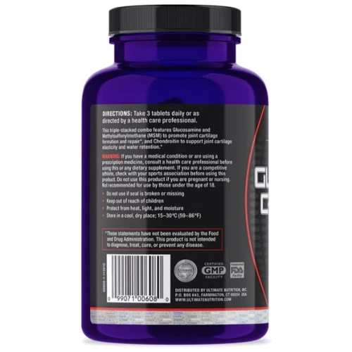 Glucosamine-Chondroitin MSM 90 tabs, Ultimate Nutrition: Пол Унисекс