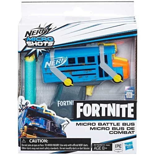 Бластер NERF Hasbro Фортнайт Мікрошотс (E6752 NER MS FORTNITE BATTLE BUS) E6741_E6752: Рекомендований вік від 8 років