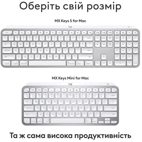 Клавиатура Logitech MX Keys S for Mac Pale Gray (920-011638) фото 7