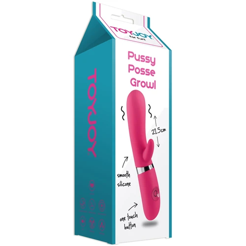 Вибратор Pussy Posse Growl, 21.5x3.5 см