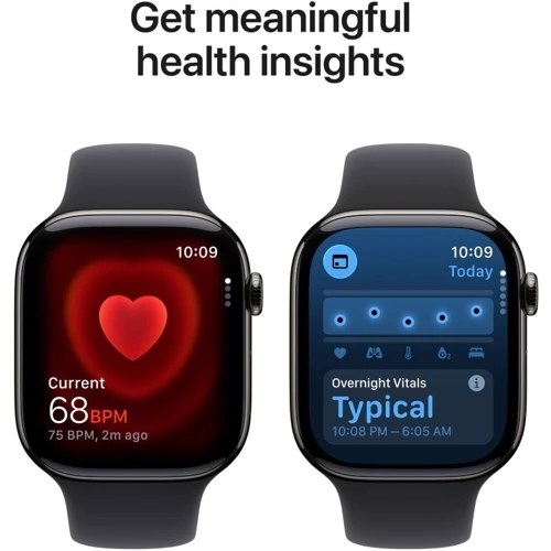 Apple Watch Series 11 GPS + Cellular 46mm Slate Titanium Case with Black Sport Band - S/M (MFD14)