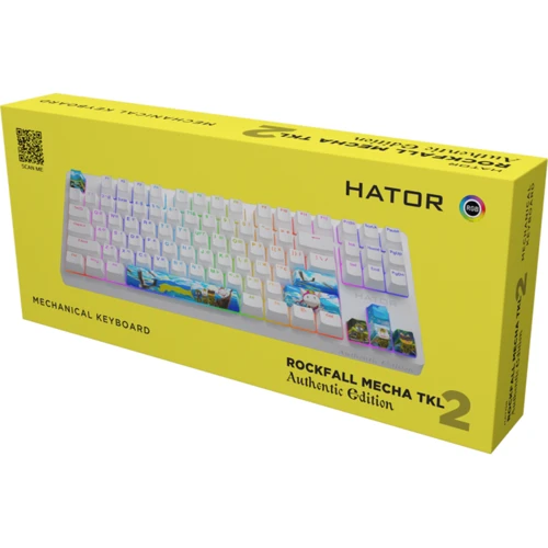 Клавиатура HATOR Rockfall 2 Mecha TKL Authentic Edition Fighting Cats (HTK-532): Тип клавиш механический