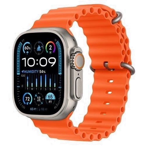Apple Watch Ultra 2 GPS + Cellular 49mm Titanium Case with Orange Ocean Band (MREH3)  фото 7