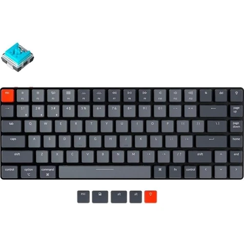 Клавиатура Keychron K3 84 keys, Low Profile Hot-Swap Optical White LED, Blue (K3D2_KEYCHRON)