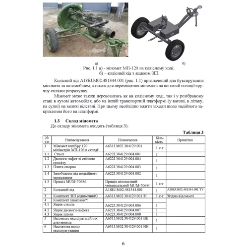Міномет калібру 120-мм МП-120. Настанова щодо експлуатування: ISBN 978-611-01-2764-6