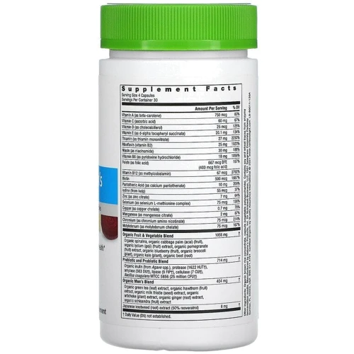 Rainbow Light Men's Multivitamin Мужские мультивитамины 120 вегетарианских капсул: Тип Мультивитамины