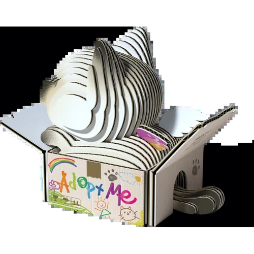 Сборная 3D модель Eugy Зоопарк: Котенок сиамский (XEG-088)