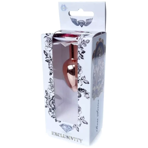 Анальная пробка с кристаллом BOSS of TOYS Boss Series - Jewellery Red Gold PLUG Pink S, BS6400107