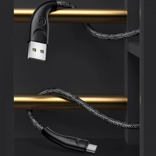 Кабель Usams USB Cable to microUSB Braided Data and Charging 2m Black (US-SJ396): Длина 2 м