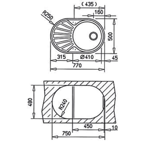 Teka DR 77 1B 1D (40127303): Материал Нержавеющая сталь