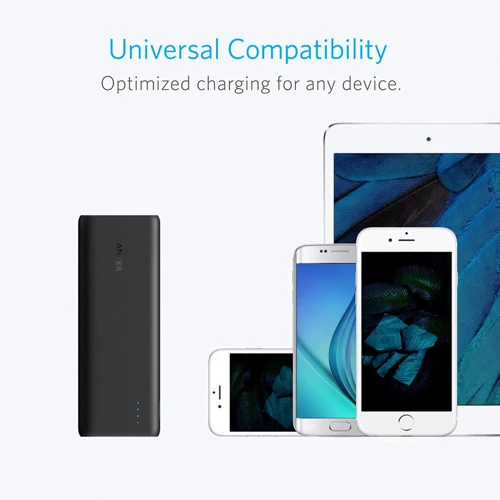 Внешний аккумулятор ANKER Power Bank PowerCore Speed with QC3.0 20000mAh Black (A1278H11): Кабели/переходники для смартфонов в комплекте micro USB
