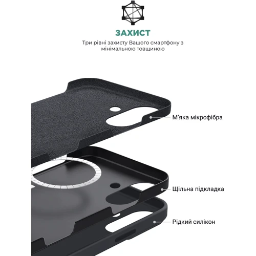 Чехол для iPhone ArmorStandart ICON2 MagSafe Black for iPhone 16 (ARM80211): Тип аксессуара чехол