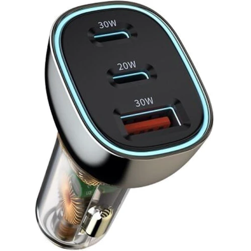 Зарядное устройство WIWU Car Charger PC700 2xUSB-C+USB 80W Black: Тип автомобильное
