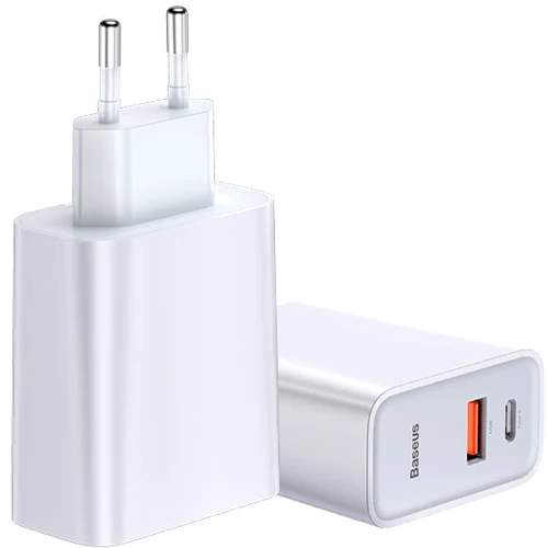 Зарядний пристрій Baseus Wall Charger USB-C and USB PPS Quick Charge 30W White (CCFS-C02)