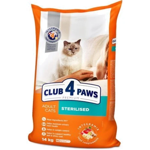 Сухой корм Club 4 Paws Premium for adult sterilised cats для взрослых стерилизованных кошек 14 кг (4820083909665)