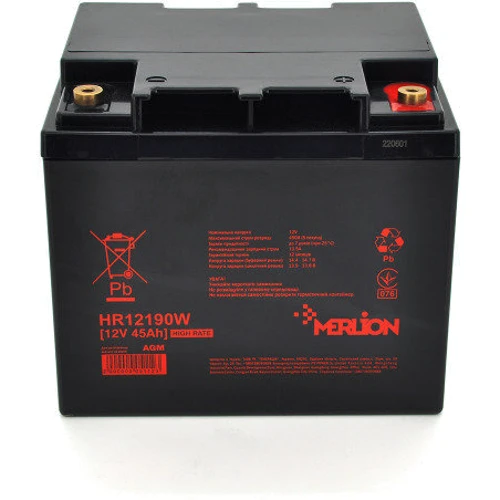 Акумуляторна батарея Merlion HR12190W, 12V 45Ah (HR12190W)