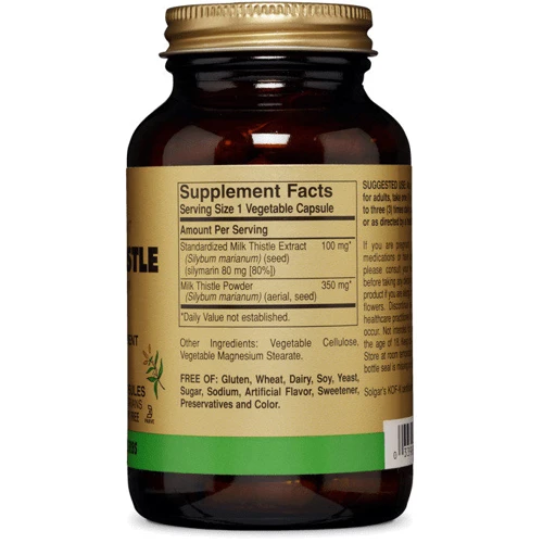 Solgar Milk Thistle, 250 Veggie Caps Розторопша: Форма випуску капсули