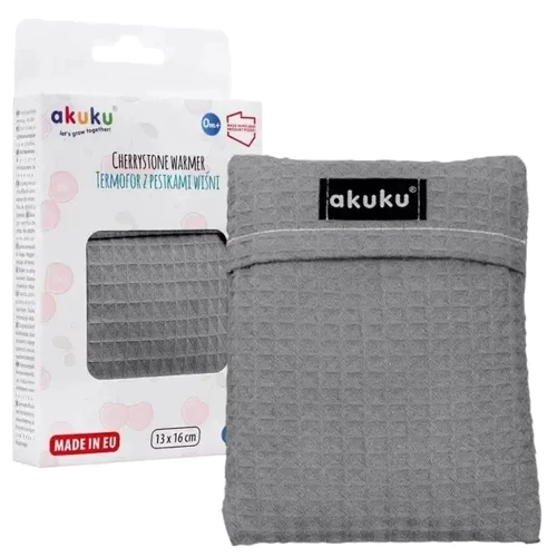 Грелка Akuku с вишневыми косточками 13x16 см серый (A0635): Производитель Akuku