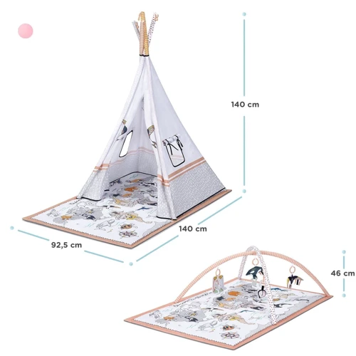 Розвиваючий килимок-палатка 3 в 1 Kinderkraft Tippy (KPTIPP00MUL0000) фото 8