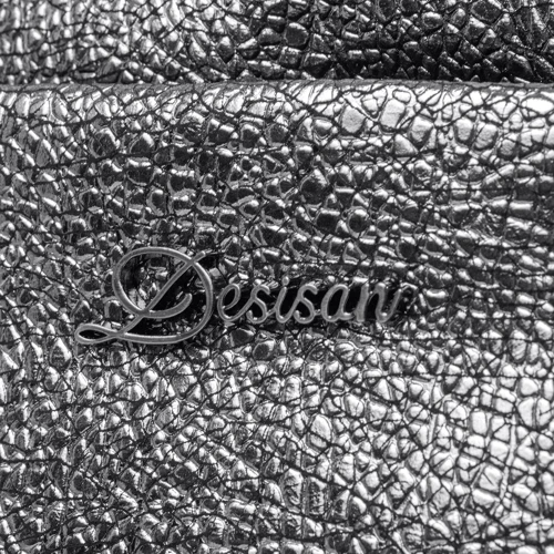 Жіноча сумка-мішок Desisan срібляста (SHI3018-669): Фактура Зерниста, матова