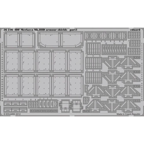 Фототравление Eduard 1/35 IDF Merkava Mk.IIID дополнительные экраны (рекомендовано для Meng)