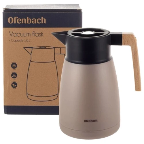 Термос Ofenbach 1 л бежевый (OF-101326): Объем, л 1