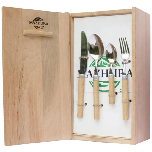 Набор столовых приборов MAZHURA Beech WOOD 24 предмета mz505921