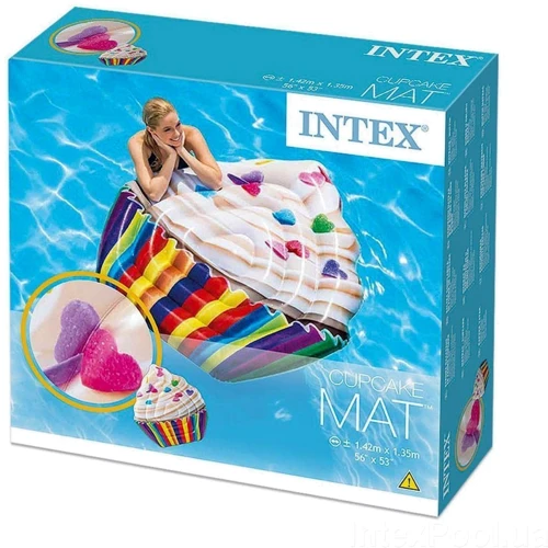 Пляжний надувний матрац - пліт Intex 58770 Кекс, 142 х 135 см фото 5