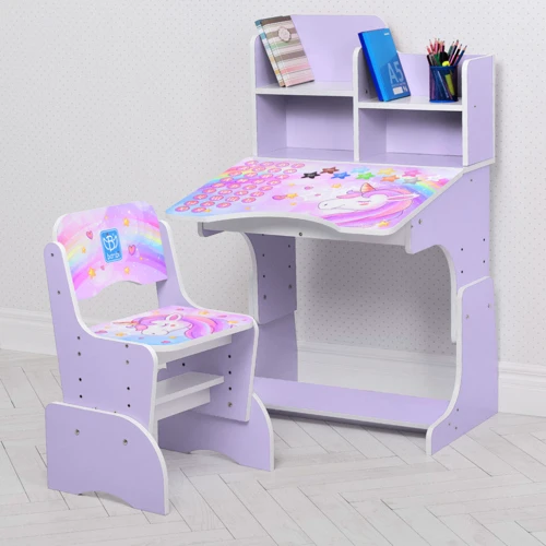 Дитяча парта зі стільцем B2071-42-3 (RU) Bambi. Єдиноріг: Вік дитини від 4-х років