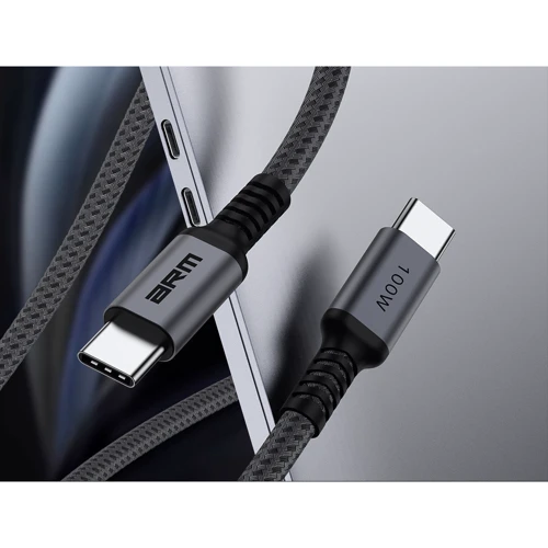 Кабель ArmorStandart Cable USB-C to USB-C Aluminum Alloy PD 100W 1m Black-Grey (ARM69370): Тип USB-C - USB-C
