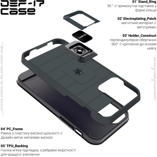Чехол для телефонов ArmorStandart DEF17 Case Black for Samsung A035 Galaxy A03 (ARM61350): Тип накладка на заднюю часть