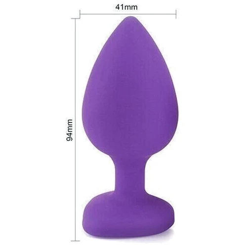 Силіконова анальна пробка з кристалом SKN-KSIL-08L (розмір L)